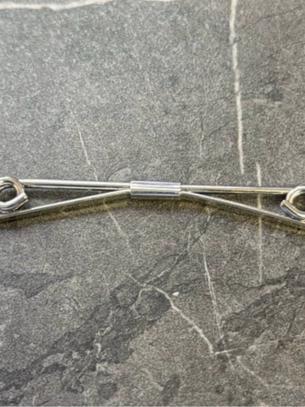 Vintage Sterling Silver Clip-on Collar Bar